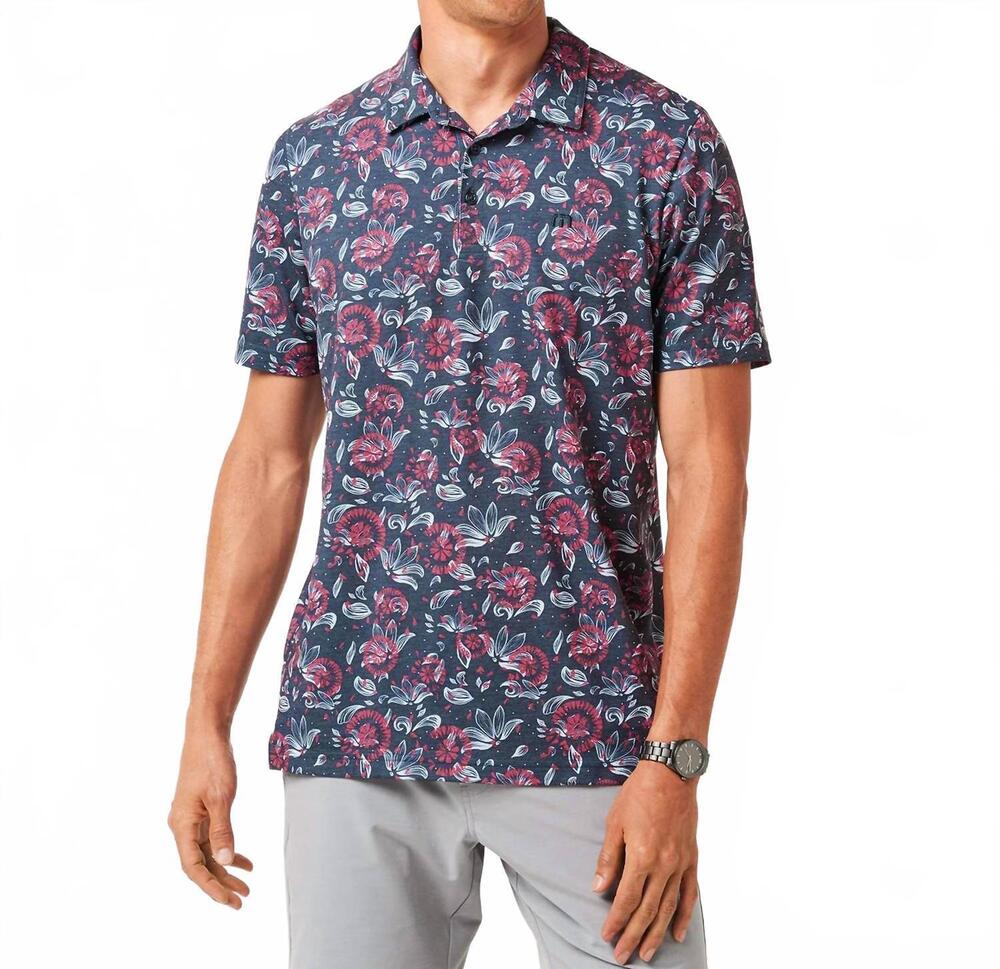 NEW TRAVISMATHEW featherweight flourish polo in mood indigo